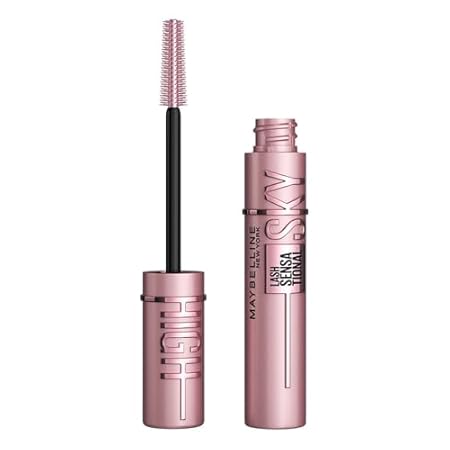 Maybelline Mascara, Lash Sensational Sky High Volumizing & Thickening, Eyelash Lengthening, Flake-Free Formula, Washable Mascara Infused with Bamboo Extract, Full Volume Mascara, Colour: Black