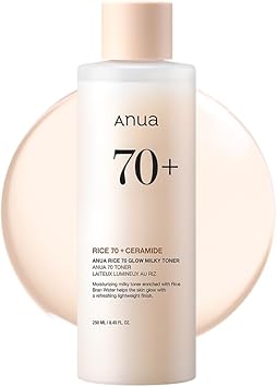 Anua Rice 70 Glow Milky Toner, Glass &