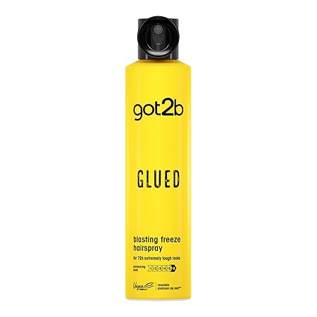got2b Glued Blasting Freeze Hairspray 300 ml, Glued Hairspray for up to 72h Ultra Strong Hold, Hairspray got2b, For Extreme Hairstyles, Vegan Formula