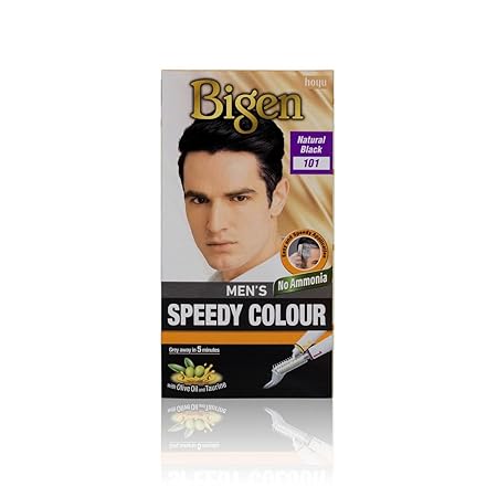 Bigen Men's Speedy Colour | Easy & Speedy Application 101 Natural Black