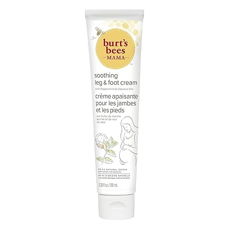 Burt's Bees Mama Soothing Leg & Foot Cream, for immediate soothing relief, with coconut and peppermint oil , 100ml