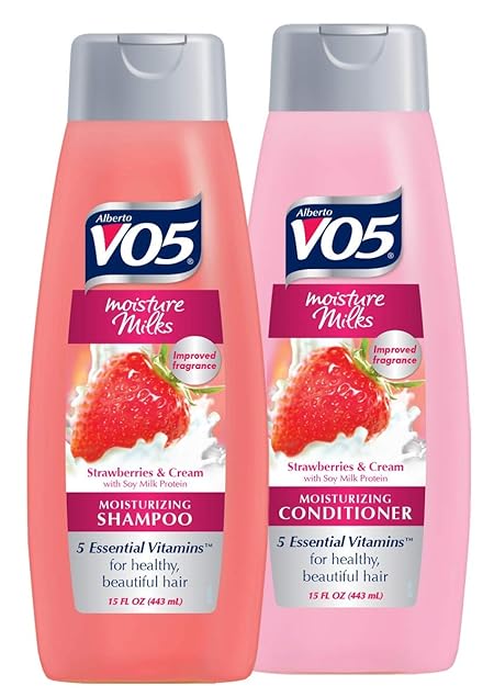 Alberto V05 Moisture Milks Strawberries & Cream  Set (12.5 fl.oz)