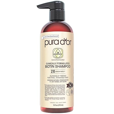 PURA D'OR Professional Grade Thickening Shampoo , 473 ml