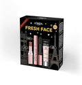 L'Oréal Paris Fresh Face Primer, Lipstick & Mascara Trio Gift Set Prime Lab 24H Pore Minimiser Primer, Hydrating Balm-In-Lipstick In 191 Nude Heaven & Lash Paradise Mascara Enriched With Castor Oil