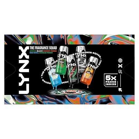 Lynx Fragrance Squad Gift Set with multiple body spray variants perfect for any occasion 5 piece