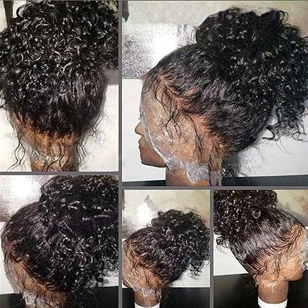 Lace Front Brazilian Remy Human Hair Wig Pre-Plucked Hairline  (16 inch,Wig)