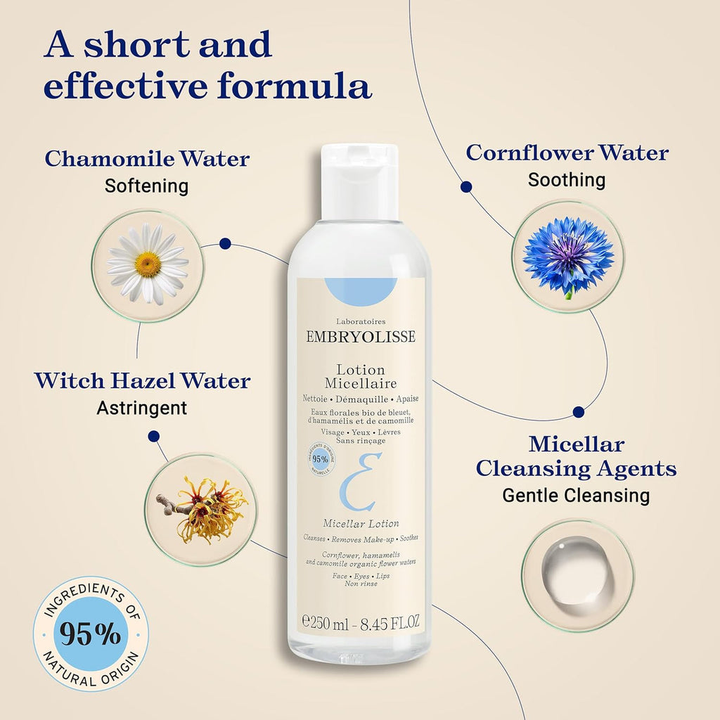 Embryolisse 3-In-1 Micellar Lotion | Gentle Cleansing &